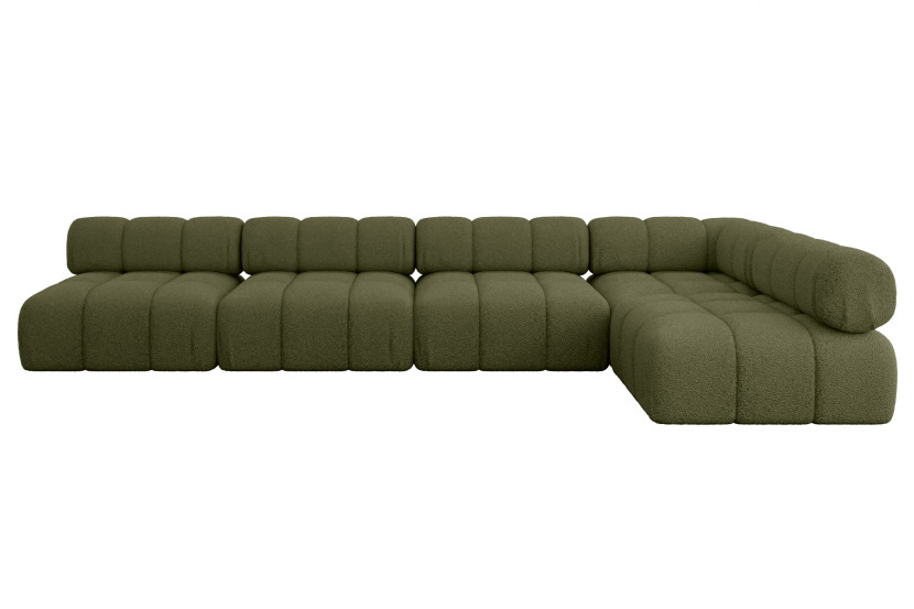 Narożnik prawostronny modułowy SAMARO-L3 380x190x70 cm zielony 703461
