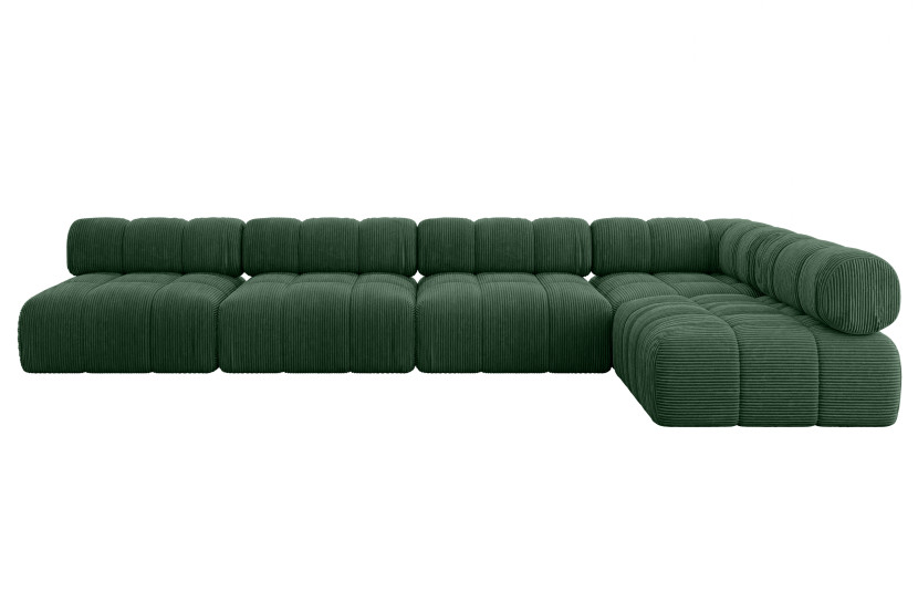 Narożnik prawostronny modułowy SAMARO-L3 380x190x70 cm zielony 703463