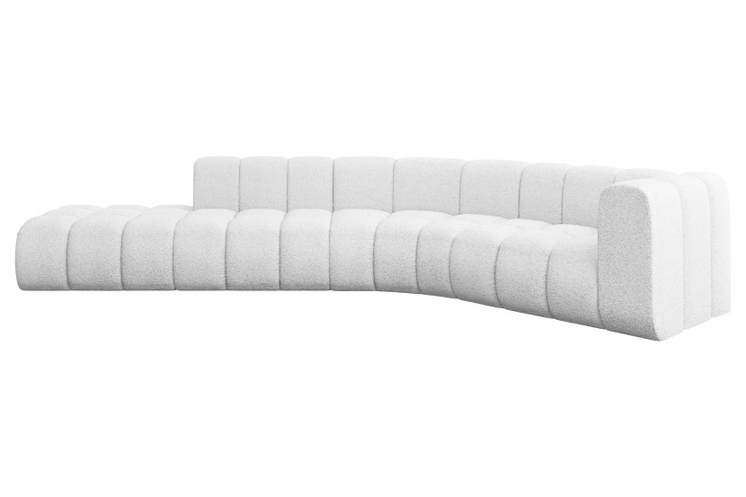 Narożnik prawostronny modułowy Tilmo-L1 - 399x194x70 cm Biały 758855