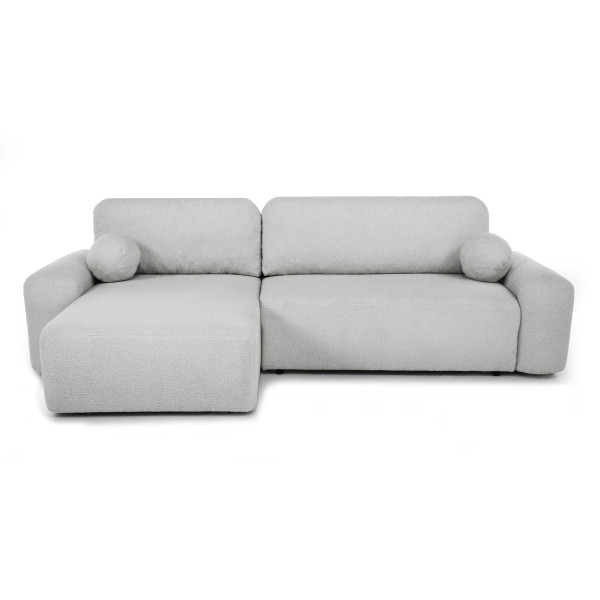 Narożnik z funkcją spania uniwersalny NOEL - szary BOUCLE 755219