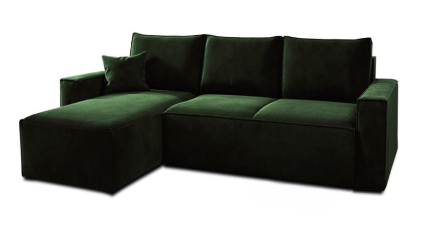 Narożnik ZARA z funkcja spania 240x150 zieleń LEWY 200190