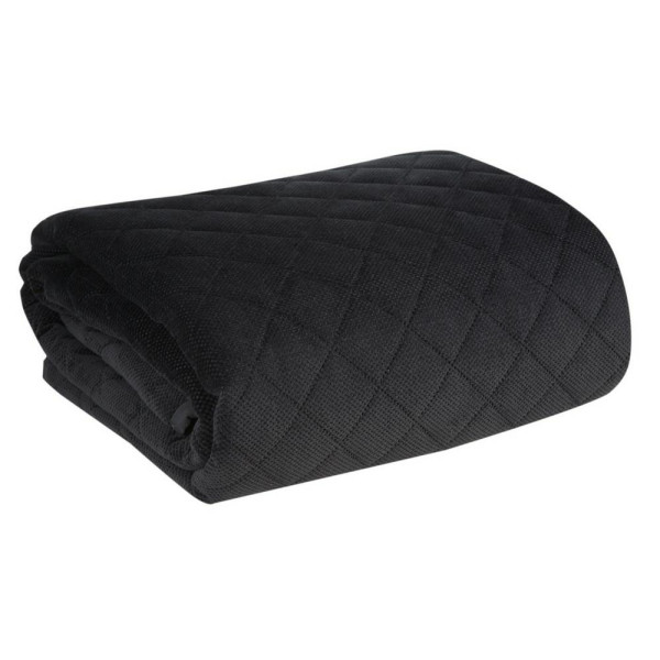 Narzuta 170x210 Milo czarna romby geometria welurowa 755351