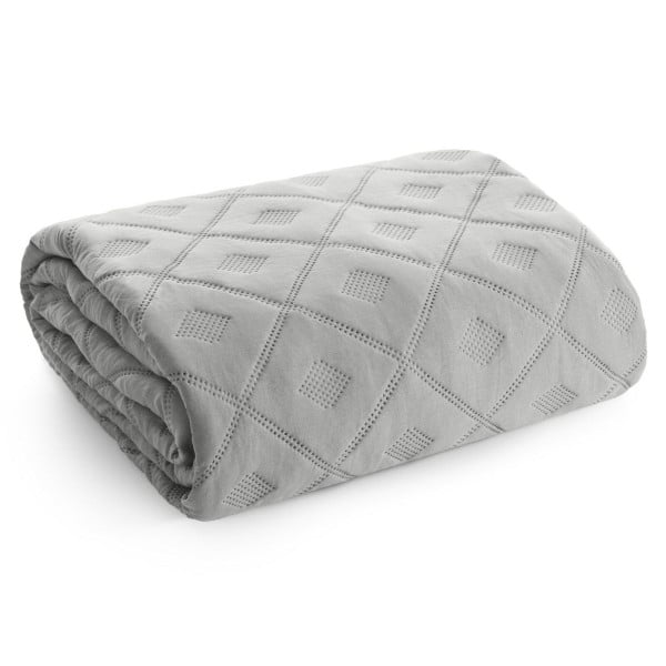 Narzuta 200X220 cm Alara6 szara pikowana mikrofibra 927608