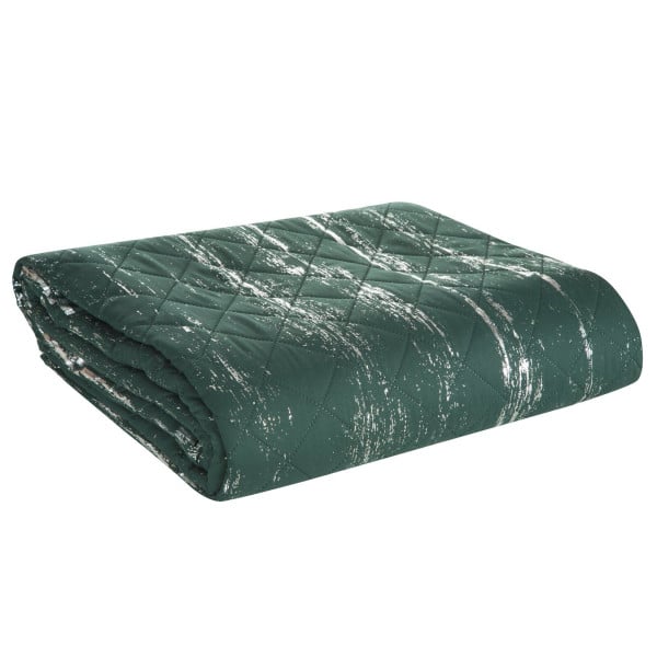 Narzuta 200X220 cm Blink 1 zielono‑srebrna mikrofibra hotpress 879619