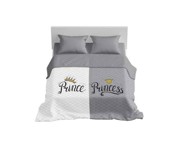 Narzuta 200x220 Prince Princess szara biała K 115 Holland 14 82887
