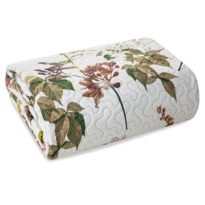 Narzuta 200×220 Rosa róże biała kolorowa welurowa D91 82879 Narzuta 200×220 Rosa róże biała kolorowa welurowa D91 82879