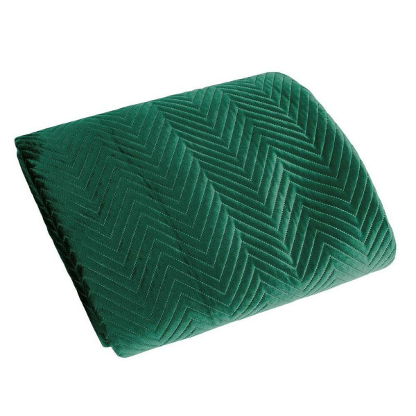 Narzuta 200x220 Sofia zielona ciemna welurowa 82954