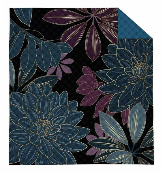 Narzuta 220x240 niebieska kwiaty K 112 Holland 14 1001856