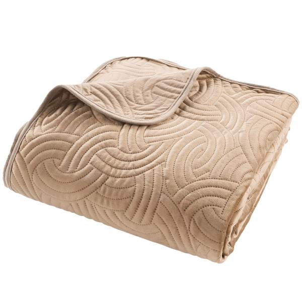 Narzuta beżowa 220x240 cm i 2 poszewki - ADANA - III 353362