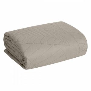 Narzuta BONI 170×210 Srebrna Pikowana Liście 687271 Narzuta BONI 170×210 Srebrna Pikowana Liście 687271