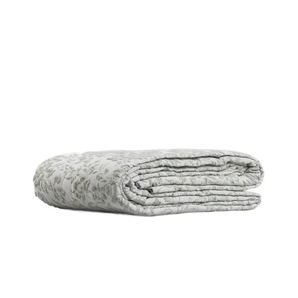 Narzuta CLARO żakardowa w kwiatowy wzór pistacjowa 200x220 cm HOMLA 930306