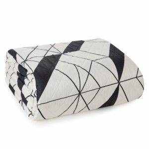 Narzuta dekoracyjna 200×220 Geo kremowa czarna geometryczna 229545 Narzuta dekoracyjna 200×220 Geo kremowa czarna geometryczna 229545