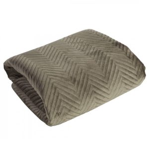Narzuta dekoracyjna 200×220 Sofia brązowa welurowa 229554 Narzuta dekoracyjna 200×220 Sofia brązowa welurowa 229554
