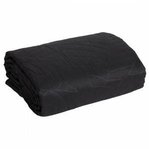 Narzuta dekoracyjna BONI 170×210 czarna liście 687298 Narzuta dekoracyjna BONI 170×210 czarna liście 687298