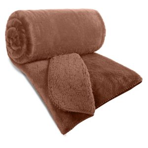 Narzuta futrzana Nina beżowa MOCHA 170×210 cm miękka i ciepła 914967 Narzuta futrzana Nina beżowa MOCHA 170×210 cm miękka i ciepła 914967