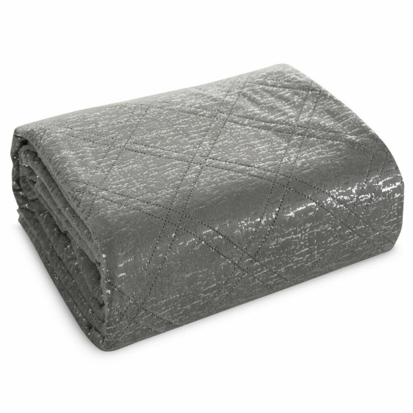 Narzuta Glamour Stalowa 170x210 cm Pikowana 722611