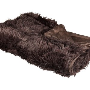 Narzuta koc włochacz 150×200 cm brązowy 62299 Narzuta koc włochacz 150×200 cm brązowy 62299