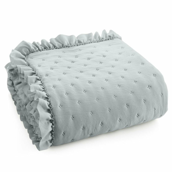 Narzuta LIBI3 srebrna 200x220 z elegancką falbaną 722392