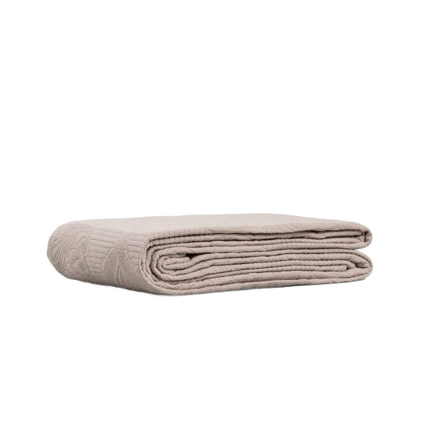 Narzuta LIPARI sztruksowa pikowana ze wzorem 200x220 cm HOMLA 930307