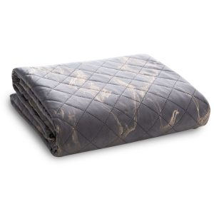Narzuta LUIZ 200×220 cm stalowa flanelowa geometryczna bezszwowa 927569