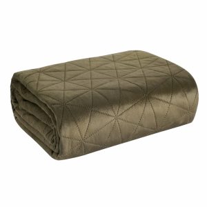 Narzuta Luiz 3 brązowa 200×220 cm hot press welur pikowana 927580