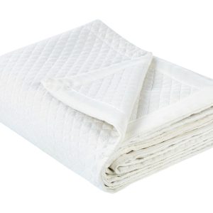Narzuta na łóżko 200×220 cm tłoczona biała 304959 Narzuta na łóżko 200×220 cm tłoczona biała 304959