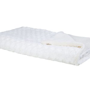 Narzuta na łóżko koc 200×220 biała 62379 Narzuta na łóżko koc 200×220 biała 62379