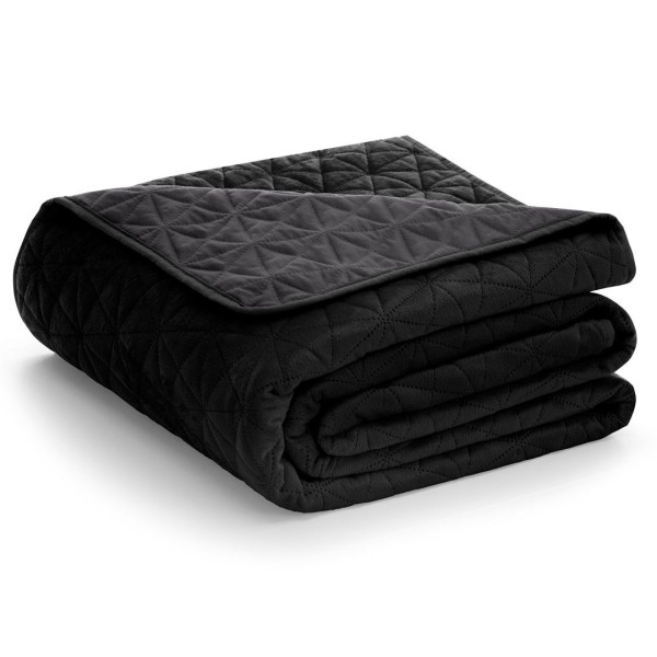 Narzuta na łóżko LAILA styl glamour 200x220 czarna AmeliaHome 892665