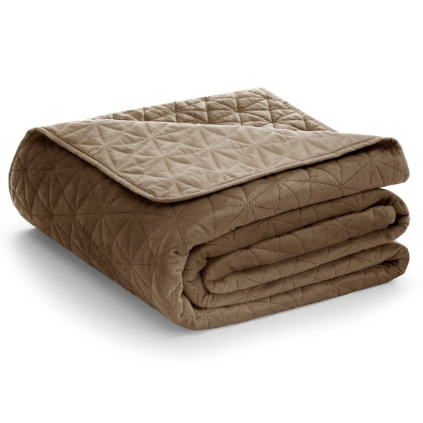 Narzuta na łóżko LAILA Velvetowa 240x260 cappuccino AmeliaHome 892692