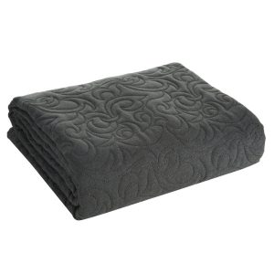 Narzuta na łóżko pikowana LEN 200X220 antracytowa 927605 Narzuta na łóżko pikowana LEN 200X220 antracytowa 927605