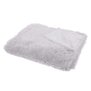 Narzuta na łóżko, pled 200×220 cm dwustronny koc na kanapę szary 347748 Narzuta na łóżko, pled 200×220 cm dwustronny koc na kanapę szary 347748