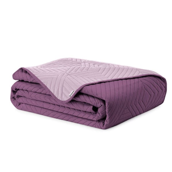 Narzuta pikowana dwustronna SOFTA 200x220 fioletowa + różowa AmeliaHome 892507