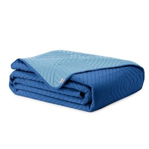 Narzuta pikowana dwustronna SOFTA 220×240 błękitna + niebieska AmeliaHome 892531