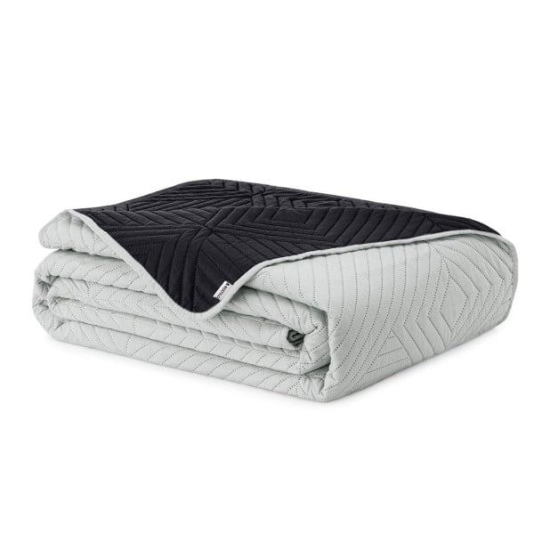 Narzuta pikowana dwustronna SOFTA 220x240 czarna + szara AmeliaHome 892566