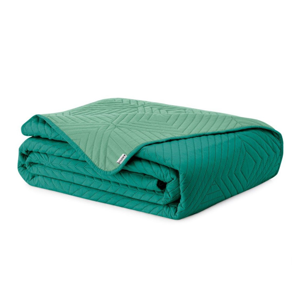 Narzuta pikowana dwustronna SOFTA 220x240 miętowa + zielona AmeliaHome 892570