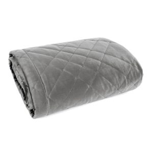 Narzuta szara welur RIA6 200X220 cm hotpress efekt 3D 927563 Narzuta szara welur RIA6 200X220 cm hotpress efekt 3D 927563