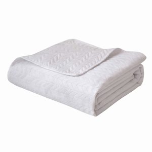 Narzuta welurowa Moxie Biała 160×220 Spod Igły i Nitki 247062