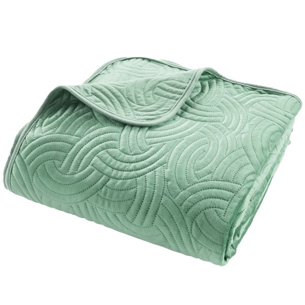 Narzuta zielona 220x240 cm i 2 poszewki - ADANA - II 359481