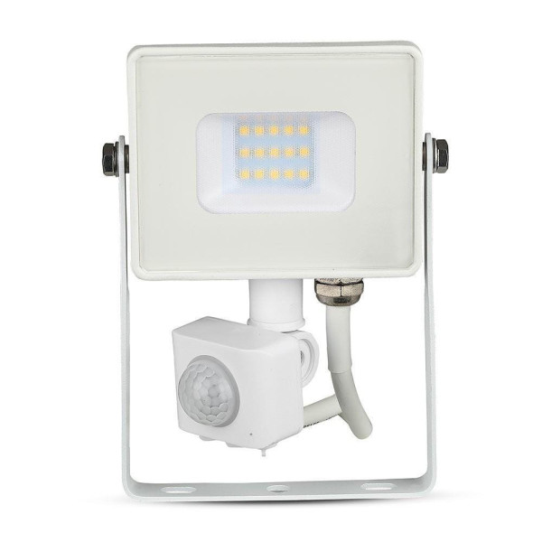 Naświetlacz 10 z czujnikiem biały LED 10W 800lm biały ciepły IP65 V-TAC 896937