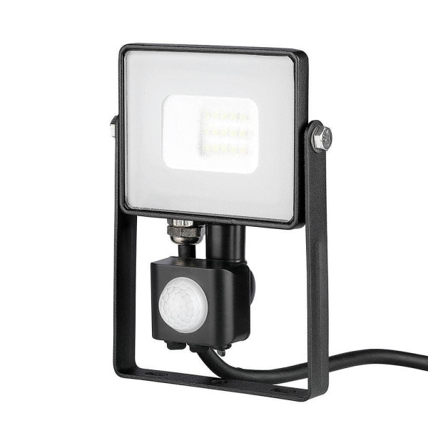 Naświetlacz 10 z czujnikiem czarny LED 10W 800lm biały ciepły IP65 V-TAC 896594