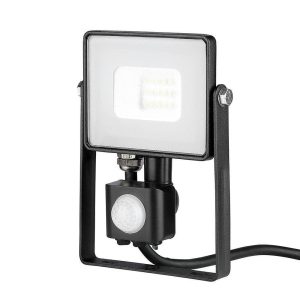 Naświetlacz 10 z czujnikiem czarny LED 10W 800lm biały neutralny IP65 V-TAC 896945 Naświetlacz 10 z czujnikiem czarny LED 10W 800lm biały neutralny IP65 V-TAC 896945