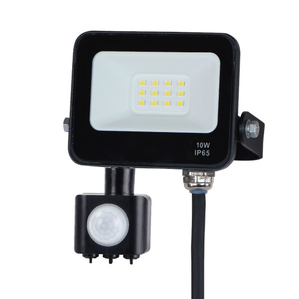 Naświetlacz EKN z czujnikiem czarny LED 10W 900lm 4000K IP65 Eko-Light 896943