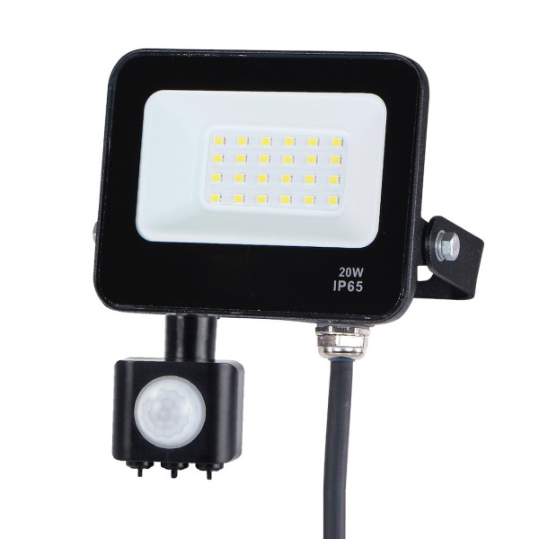 Naświetlacz EKN z czujnikiem czarny LED 20W 1800lm 4000K IP65 Eko-Light 896967
