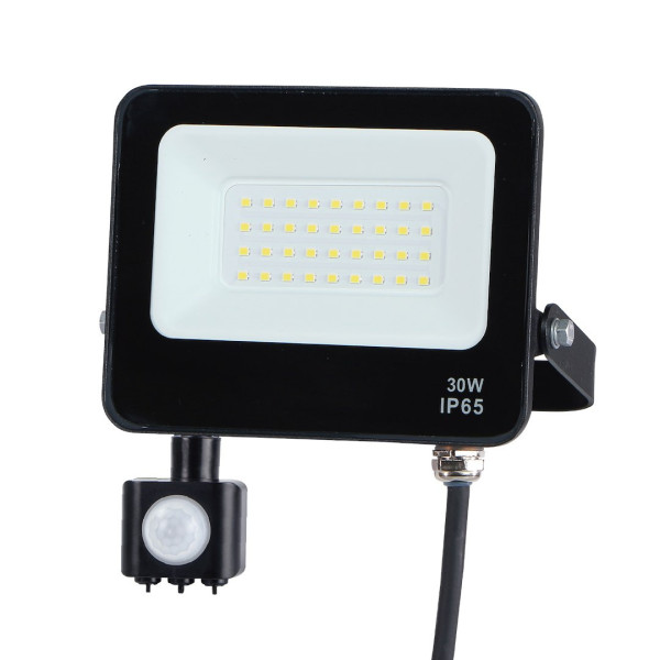 Naświetlacz EKN z czujnikiem czarny LED 30W 2700lm 4000K IP65 Eko-Light 896711