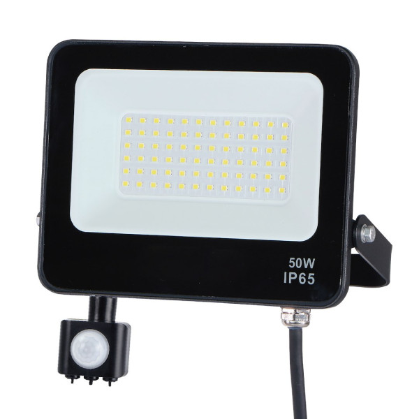 Naświetlacz EKN z czujnikiem czarny LED 50W 4800lm 4000K IP65 Eko-Light 896581