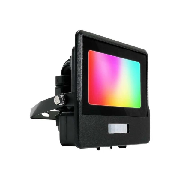 Naświetlacz halogen 5191S z czujnikiem czarny LED 10W 725lm RGB IP65 V-TAC 896618