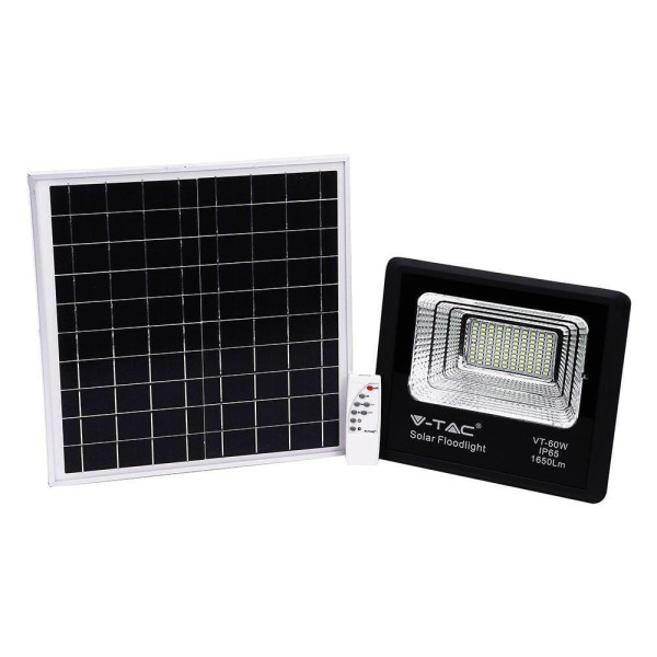 Naświetlacz halogen LED V-TAC Solarny 20W IP65 VT-60W zimny 1650lm 918067