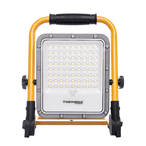 Naświetlacz LED akumulatorowy Germina lampa bateryjna + tryb migający 1szt. 667062