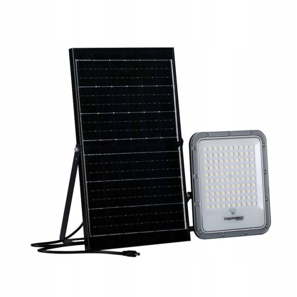 Naświetlacz LED Germina 100W solarny lampa zewnętrzna IP65 + pilot 1kpl. 667382