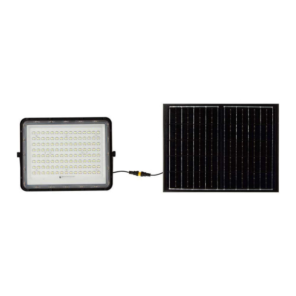 Naświetlacz LED Solarny V-TAC 20W Pilot Timer IP65 Czarny 6400K 1800lm 915525